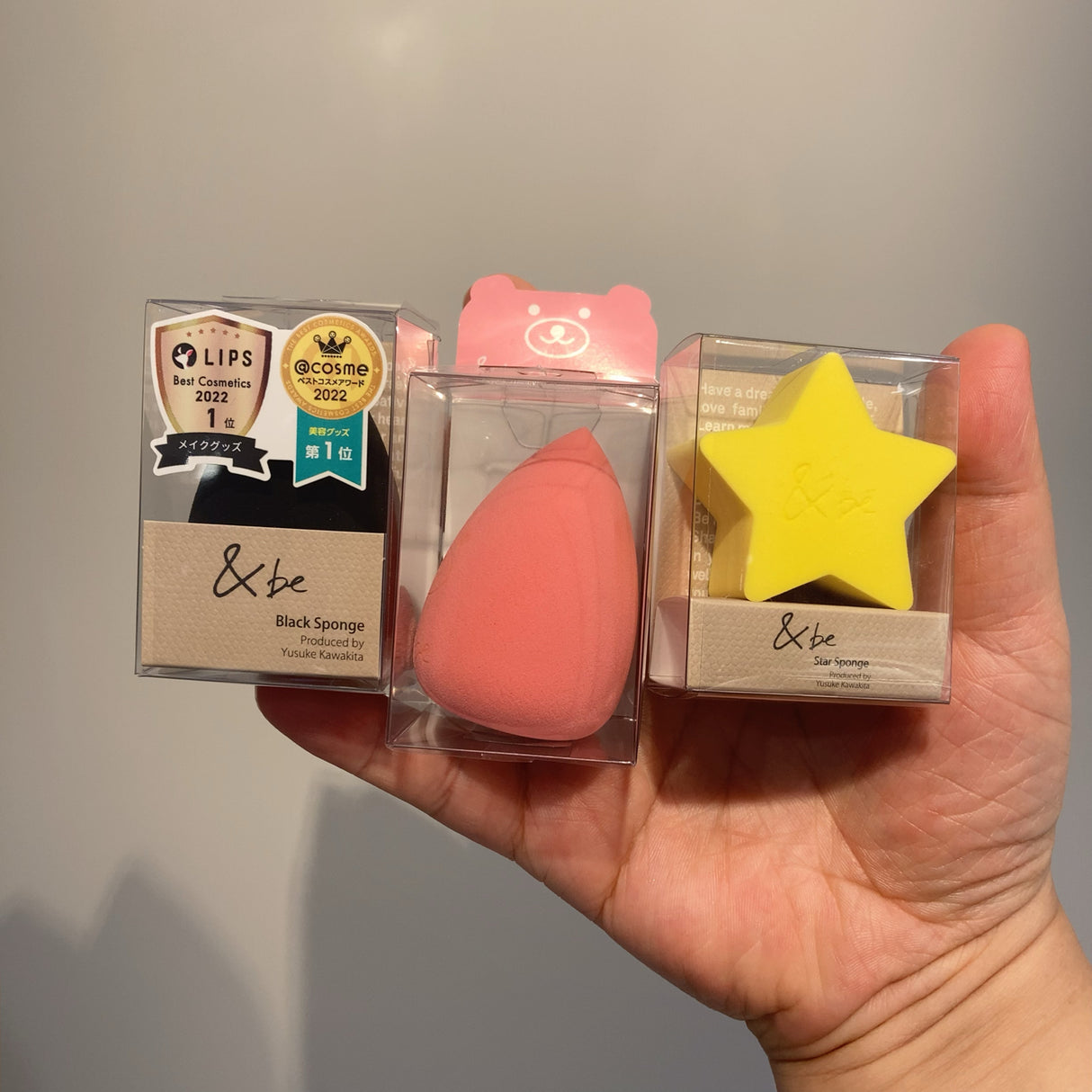 &Be Beauty Egg Sponge Pink Bear