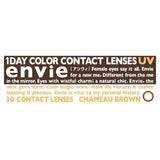 Envie 1-Day Color Contact Lenses Shamo Brown -2.50 30pcs