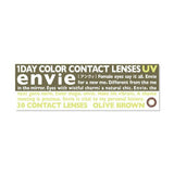 Envie 1-Day Color Contact Lenses Olive Brown -8.00 30pcs