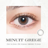 Envie 1 Day Color Contact Lens Minuit Grege -4.50 10pcs