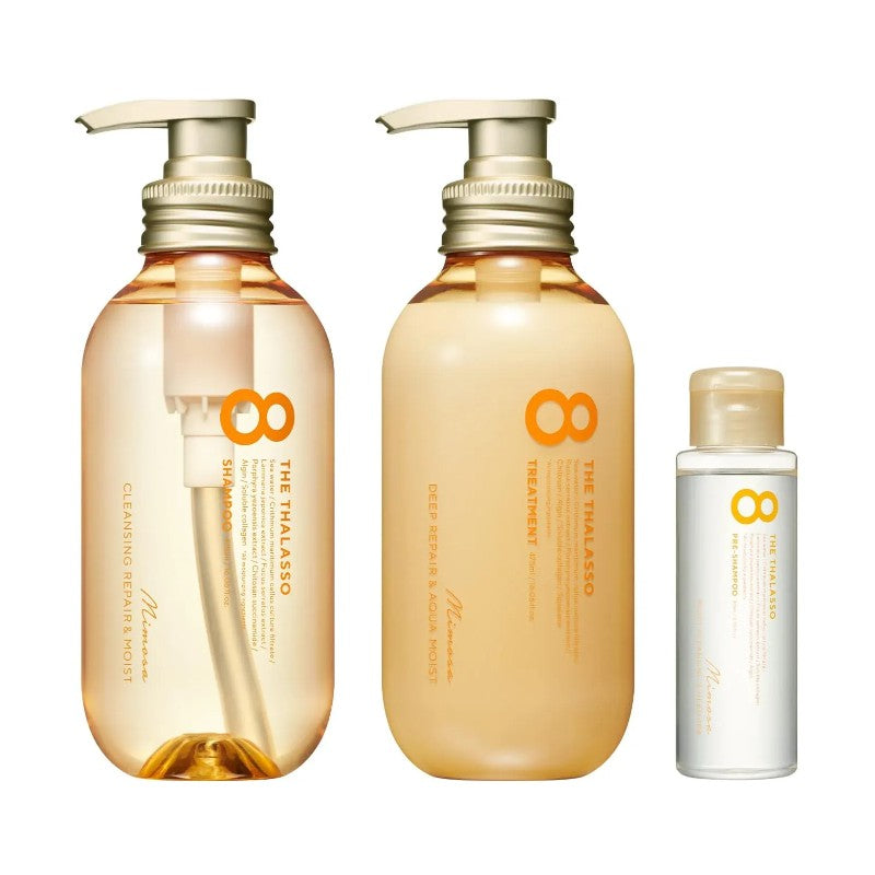 8 The Thalasso Moist Shampoo & Treatment Mini Kit Mimosa Fragrance 475ml+475ml+80ml