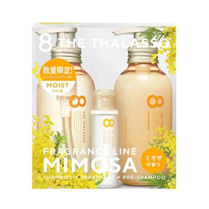8 The Thalasso Moist Shampoo & Treatment Mini Kit Mimosa Fragrance 475ml+475ml+80ml