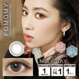 Fomomy 1 Month Colored Contact Lenses Mix Gary -1.50 1pcs
