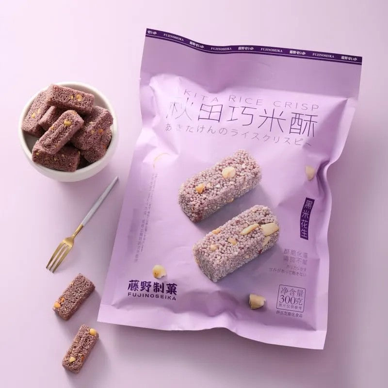 Fujinoseika Rice Crisp Black Rice & Peanut Flavor 188g