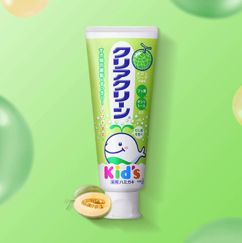 Kao Clear Clean Kids Medicated Toothpaste Melon Soda 70g
