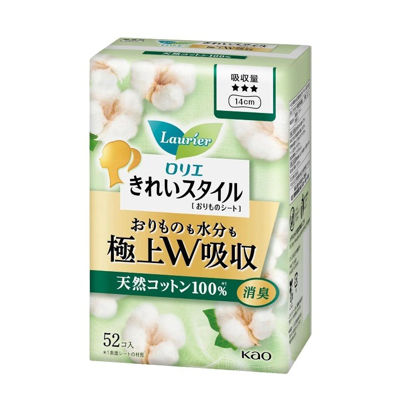 Kao Laurier花王乐而雅W双重快速吸收消臭无香卫生巾14cm 52枚