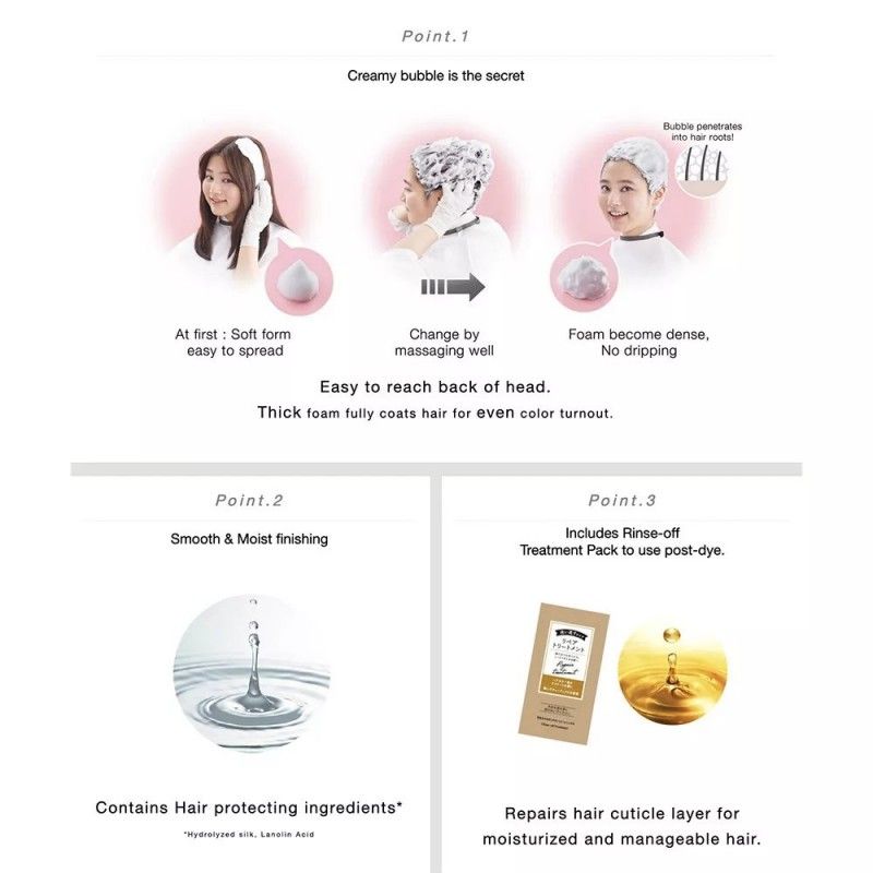 Kao Liese Prettia Bubble Hair Color #Sugar Pink