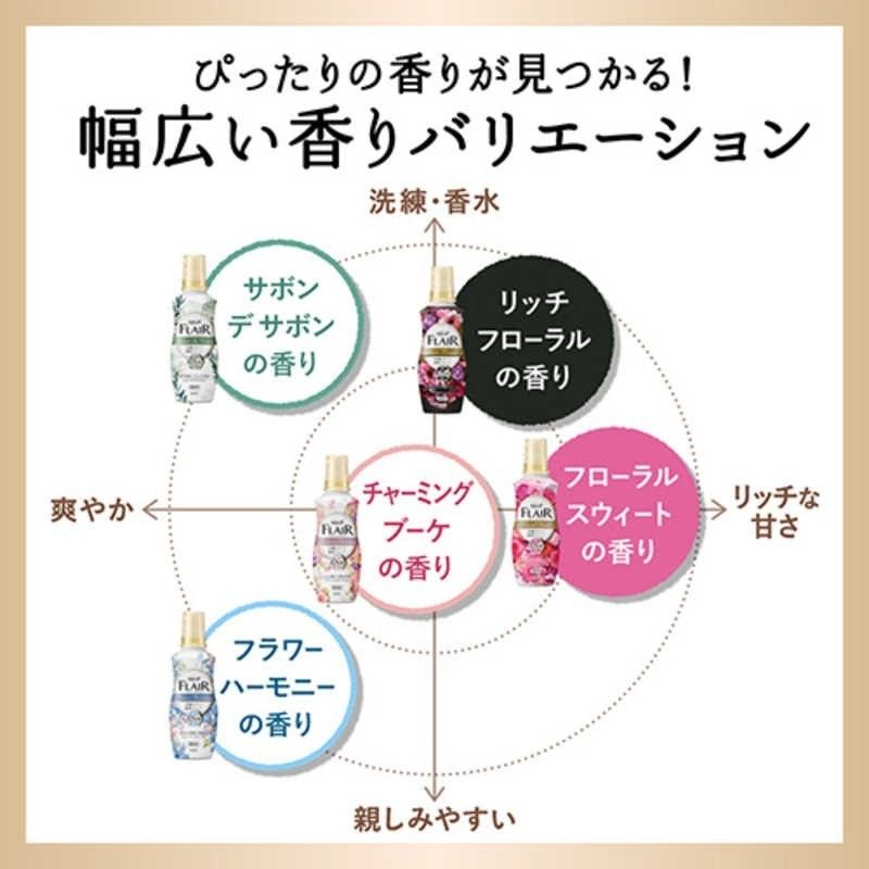 Kao花王Flair长效衣物柔顺剂粉色新版甜蜜花香 520ml