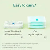 Kao Laurier Slim Guard Natural Cotton 100% With Wings 20.5cm 24pcs