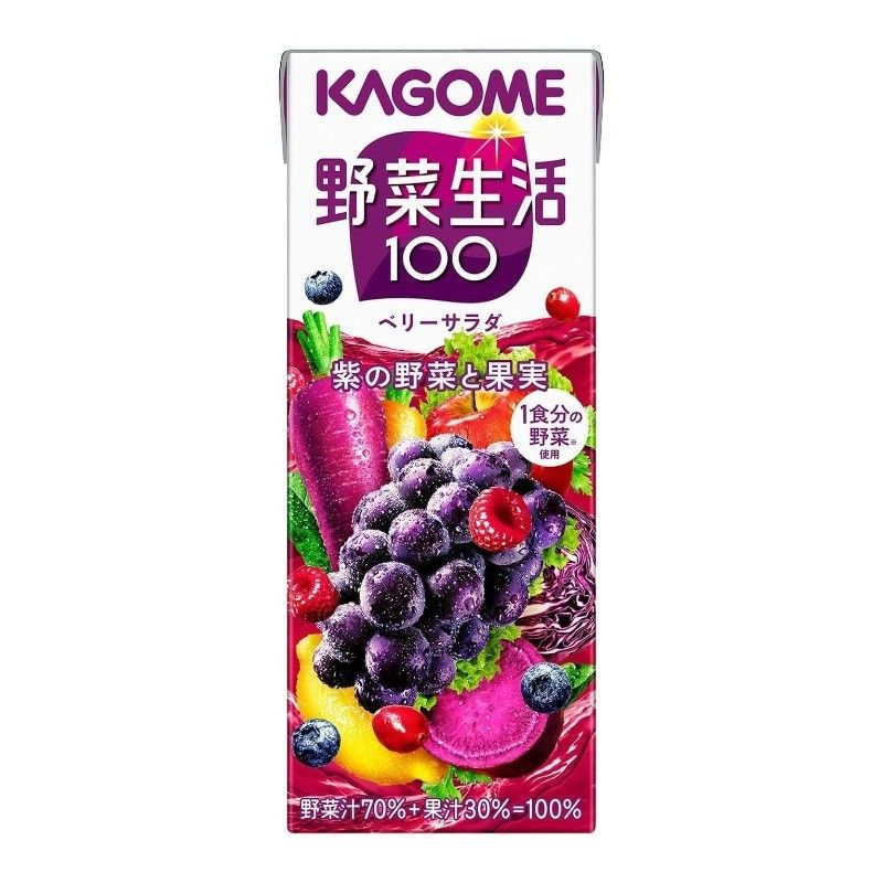 Kagome野菜生活无蔗糖果汁浆果沙拉味 200ml