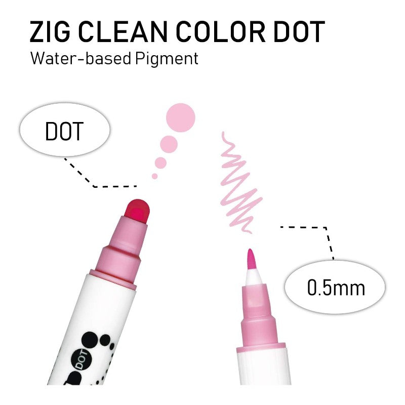 Kuretake ZIG Clean Color Dot Highlighter Black
