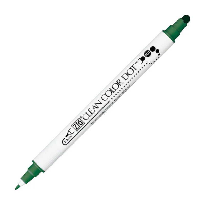 Kuretake Zig Clean Colour Dot Single Marker Green