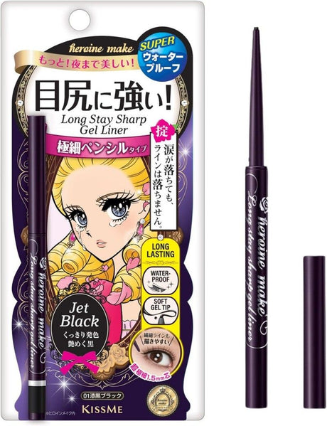 Kiss Me Isehan Heroine Make Long Stay Sharp Gel Liner Jet Black