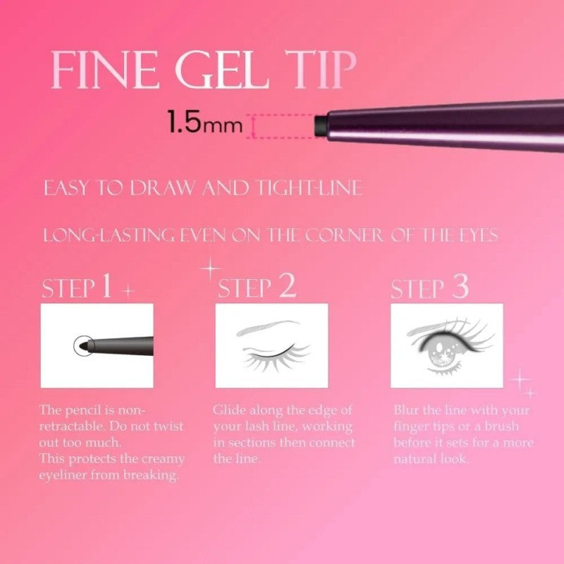 Kiss Me Heroine Make Long Stay Sharp Gel Liner #N02 Dark Brown