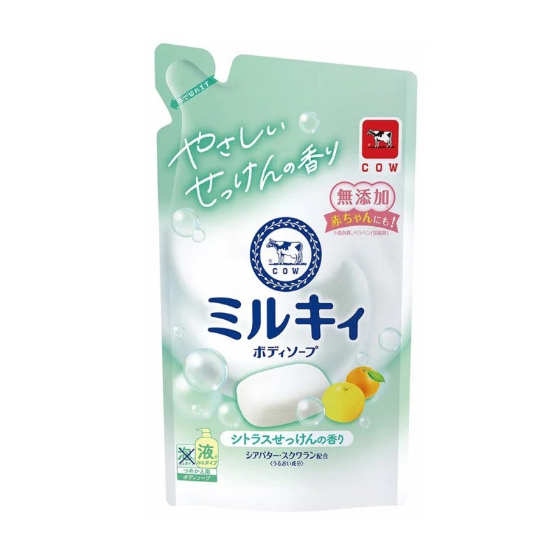Cow牛乳石碱沐浴露补充装柑橘香新款 360ml