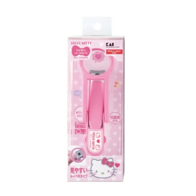 Kai Nail Clipper with Magnifying Glass Hello Kitty