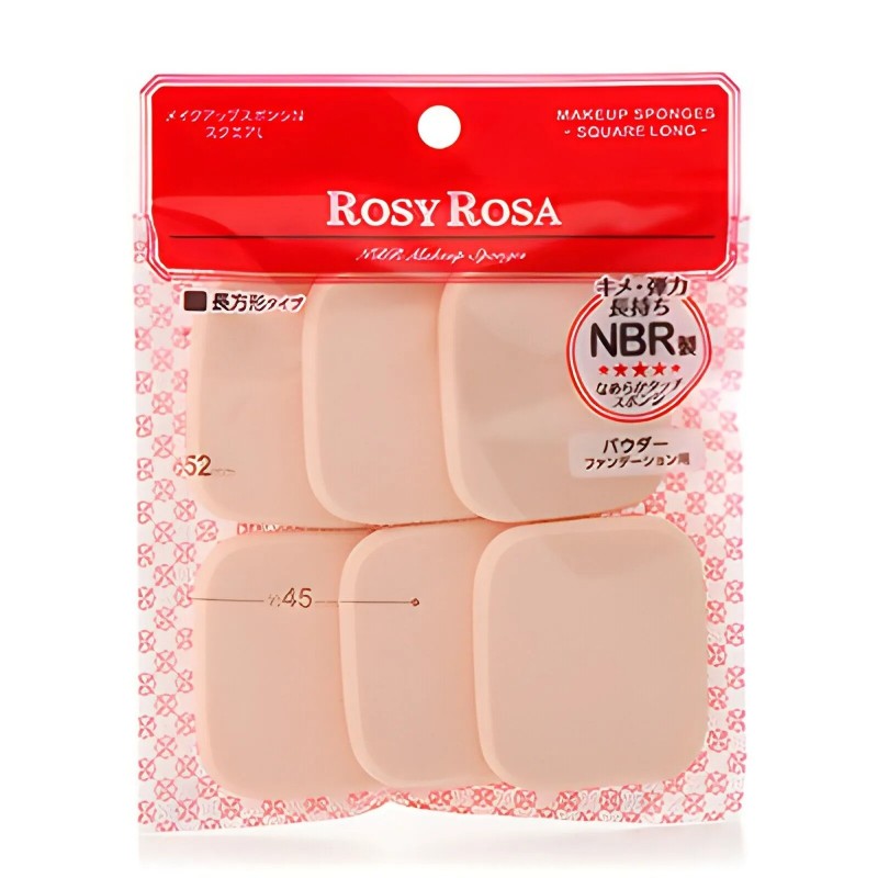 Rosy Rosa熊野长方形粉扑超薄型 6枚