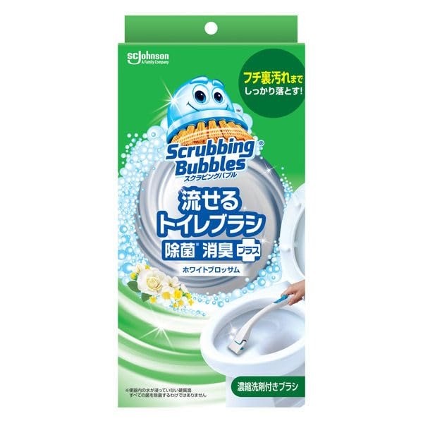 Johnson Scrubbing Bubble Flushable Toilet Brush White Blossom