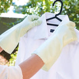 Showa橡胶乳胶手套耐用家务防水绿色M