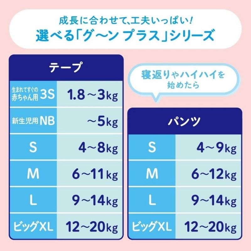 GOO.N纸尿裤婴儿尿不湿超薄透气干爽L(9 - 14 kg) 44pcs