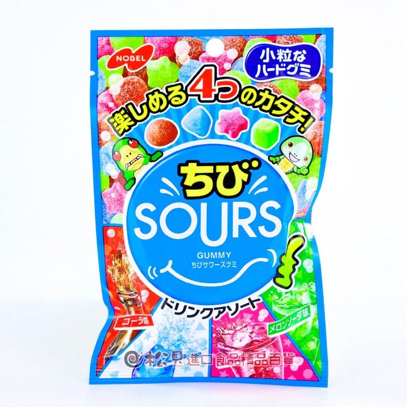 Nobel Sours Mix Fruits Soda Gummy 80g
