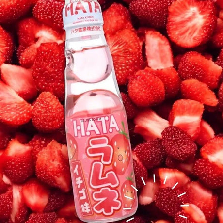 Hatakosen Ramune Soda Strawberry Flavour 200ml