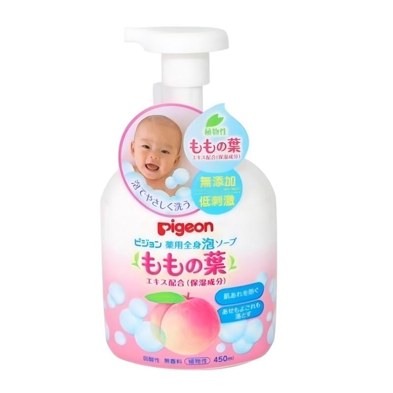 Pigeon Baby Body Foam Soap Peach Leaf 450ml