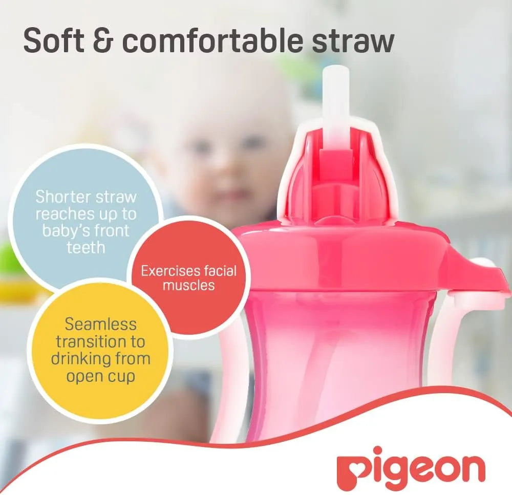 Pigeon Petite Straw Bottle Pink