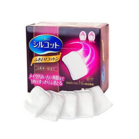 Unicharm Silcot Silk Touch Facial Wiping Cotton 32pcs