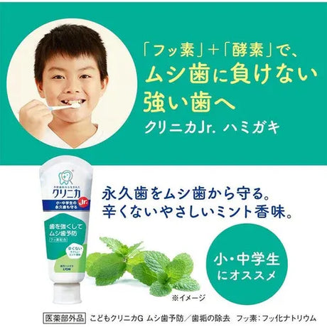Lion狮王中小学生指定换牙期专用牙膏防蛀固齿温和薄荷 60g