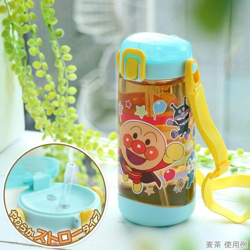 LEC Anpanman Clear Water Bottle Blue 450ml