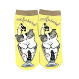Mofusand Ankle Socks Cat Parfait Chocolate Banana