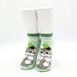 Mofusand Ankle Socks Cat Parfait Matcha