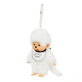 Monchhichi Happy Color Plush Keychain White