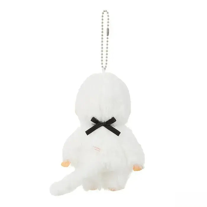Monchhichi Happy Color Plush Keychain White