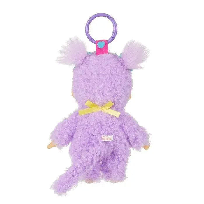 Monchhichi Girl Sweet Lollipop Charm Keychain Purple