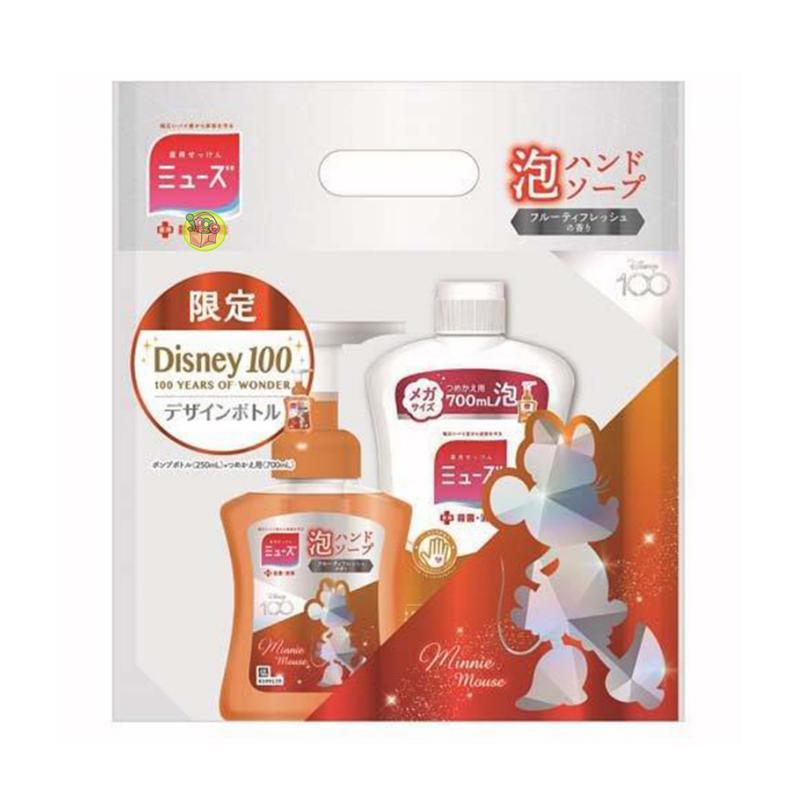 Muse Disney Bubble Hand Soap Fruity Fresh Scent 250ml+700ml
