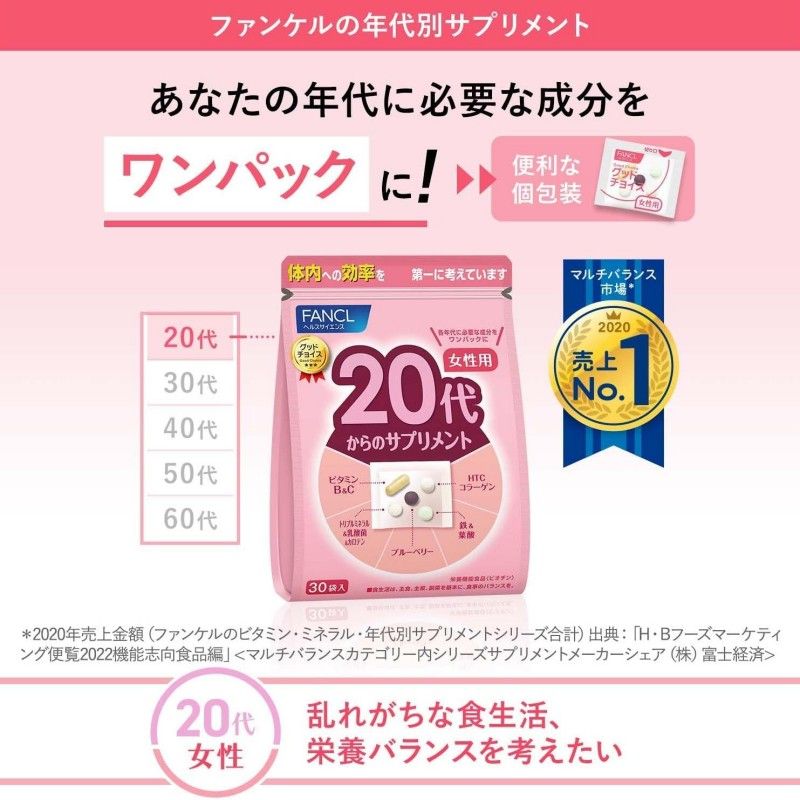 Fancl Good Choice 20's Women Health Supplement 30pcs