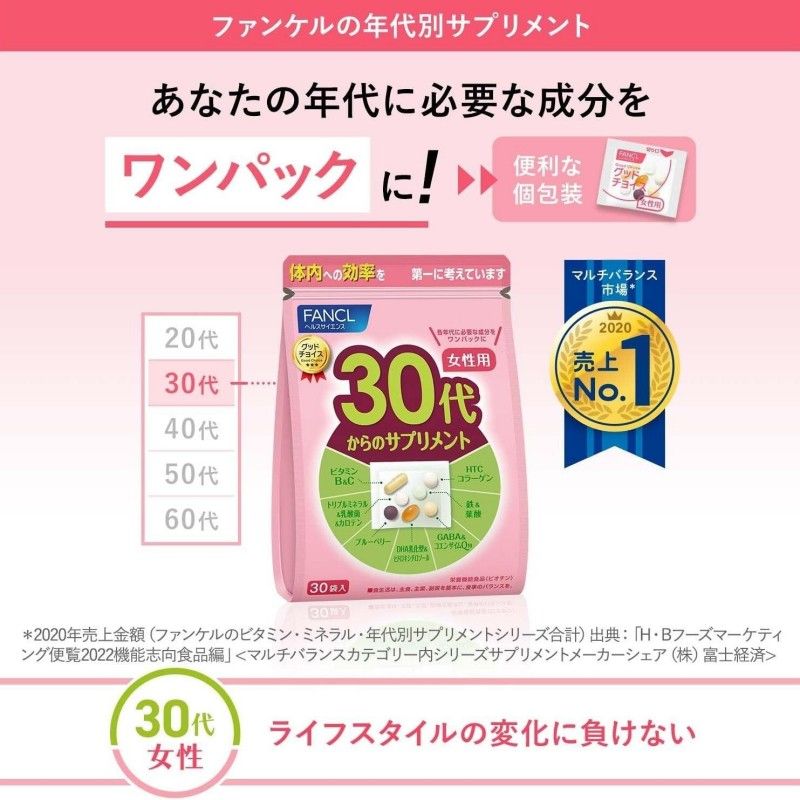 Fancl 30's Women Health Supplement 30pcs