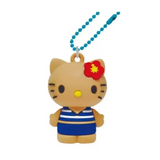 K Company Sanrio Hello Kitty Sunburn Tanning Mascot Ball Chain PVC Blue