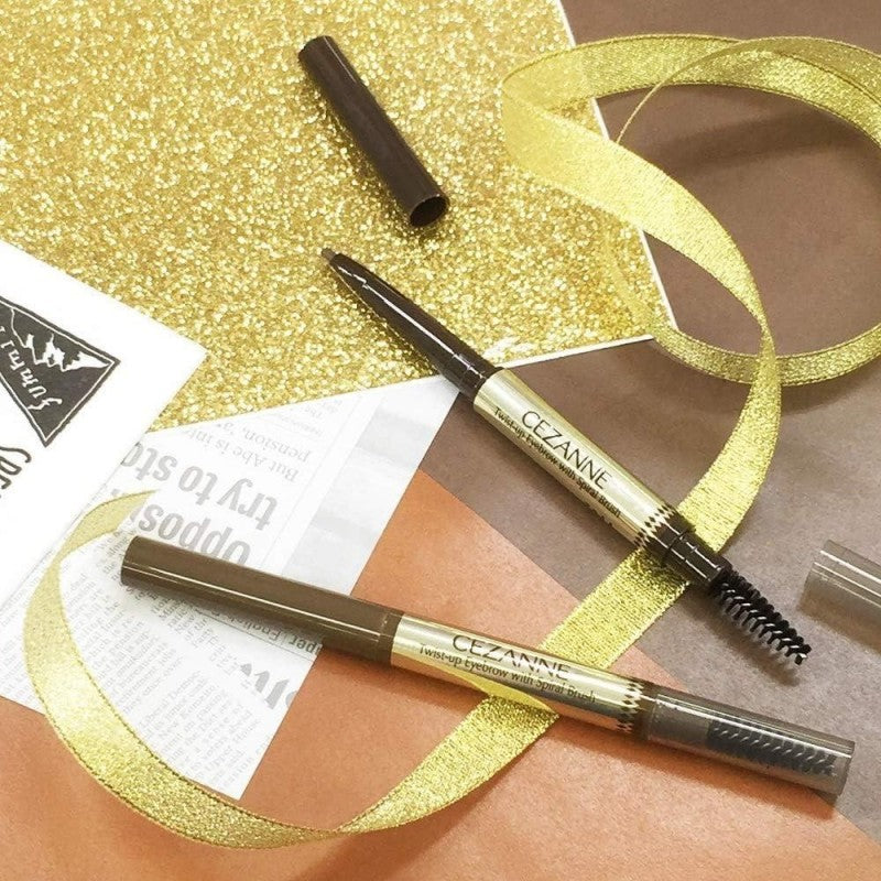 Cezanne Twist-Up Eyebrow With Spiral Brush #05 Natural Gray 0.21g