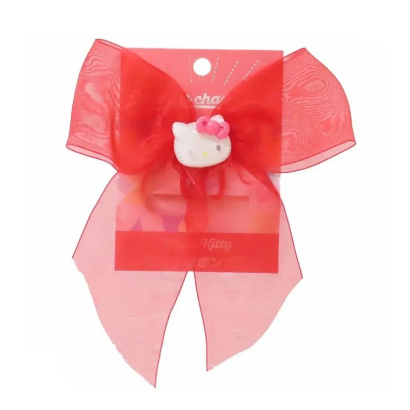 Sanrio三丽鸥纱质蝴蝶结发圈Hello Kitty