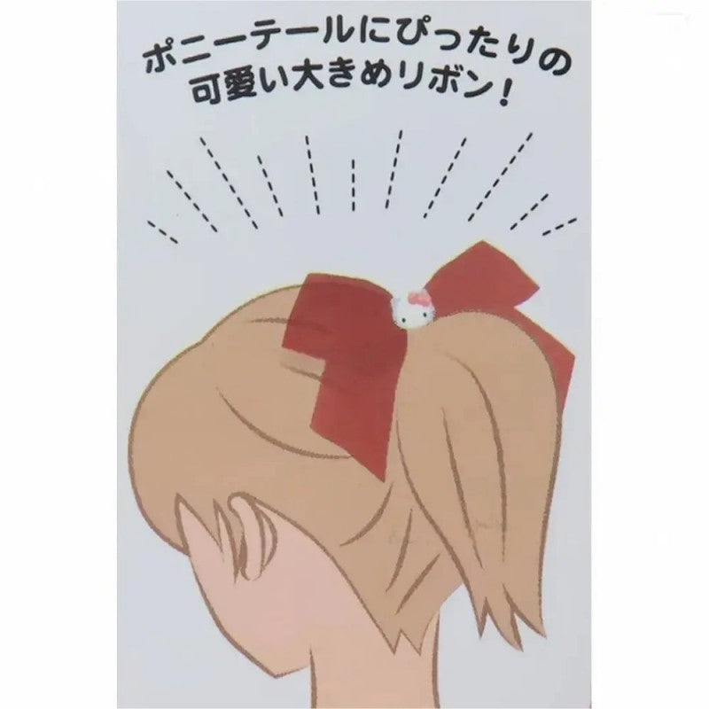 Sanrio Satin Ribbon Bow Ponytail Holder Hello Kitty