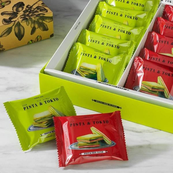 Pista & Tokyo Sandwich Cookies Pistachios & Cranberries 10pcs