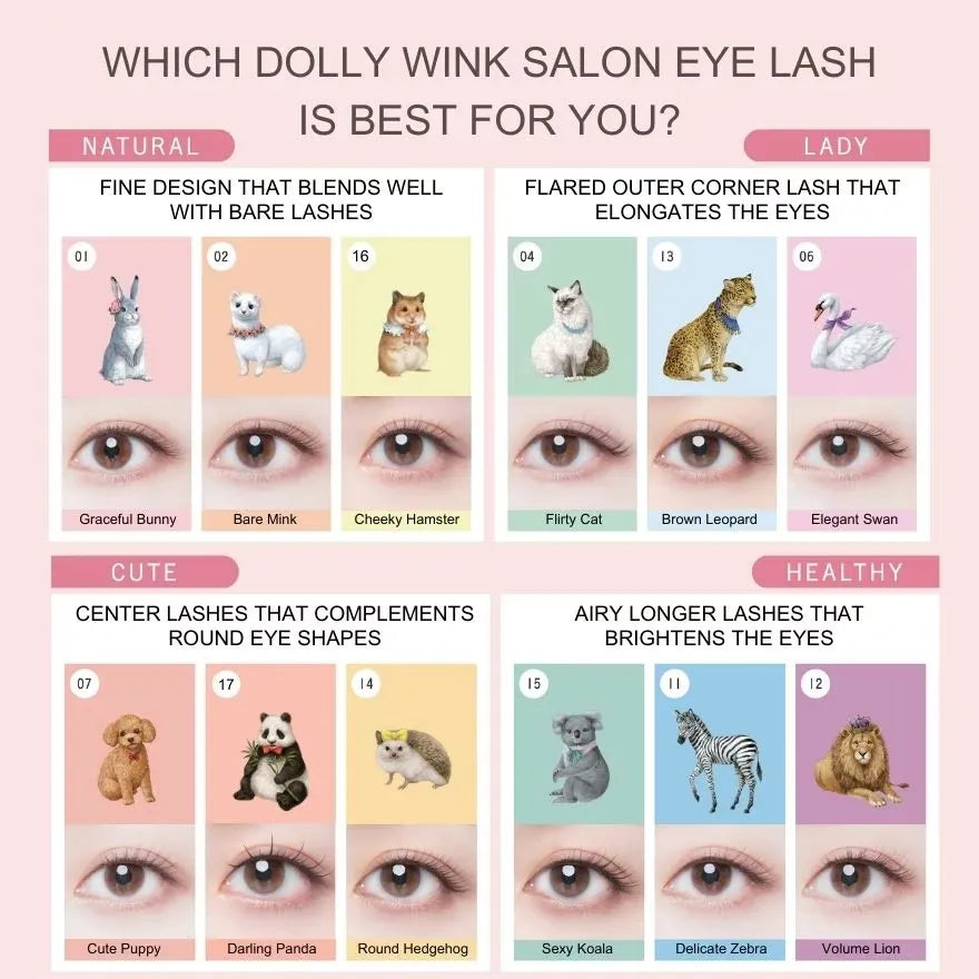 Koji蔻吉Dolly Wink益若翼假睫毛动物主题#01兔兔圆眼卷翘