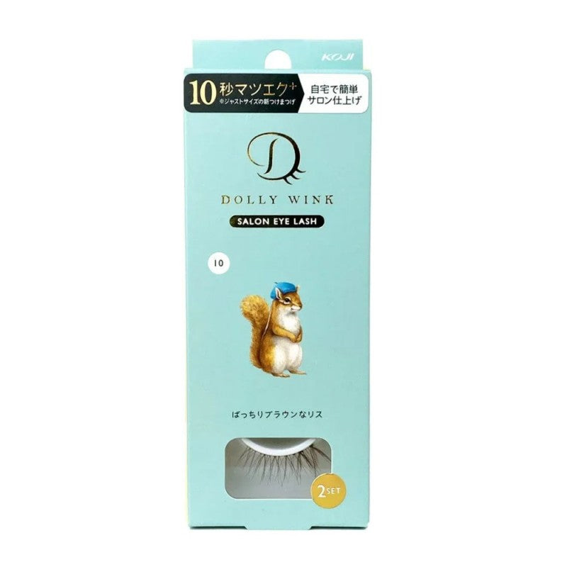 Koji蔻吉Dolly Wink益若翼假睫毛动物主题#10松鼠自然茶色