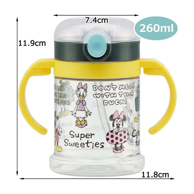Skater Straw Mug With Double Handed Handles Mickey 260ml