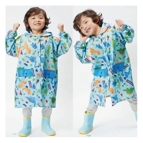 Skater Kids Dinosaur Boys Raincoat Suitable for Height 110-125cm