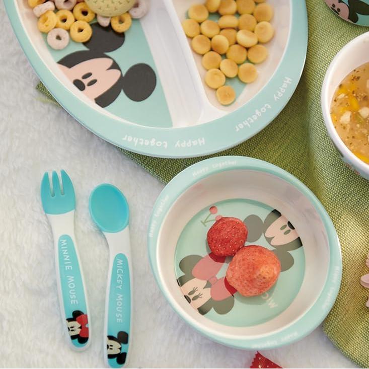 Skater Children's Spoon & Fork Set Mickey & Minnie