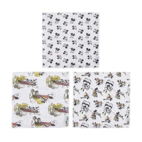 Disney迪士尼米奇棉纱抹布30*30cm 3枚